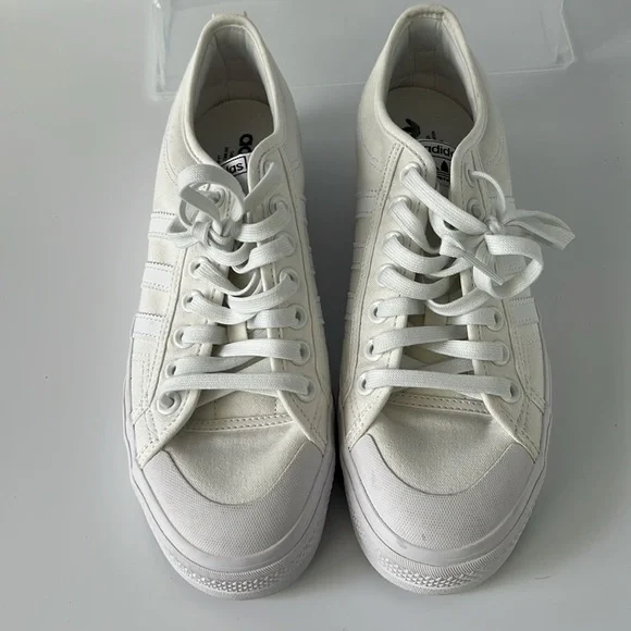 Adidas Nizza Platform Women’s Off White Canvas Sneakers Classic Design - 11 - Picture 5 of 10